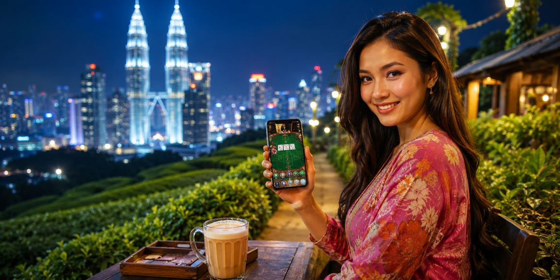 Permainan baccarat bergaya Malaysia di Kuala Lumpur dengan suasana kasino mewah