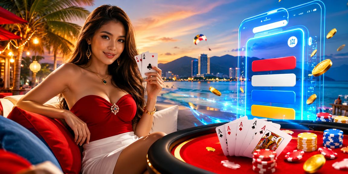Permainan poker bergaya Malaysia di Langkawi dalam suasana kasino malam